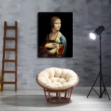 The Lady with an Ermine HD Canvas Print Home Decor Paintings Wall Art Pictures
