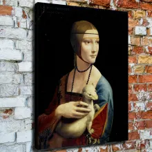 The Lady with an Ermine HD Canvas Print Home Decor Paintings Wall Art Pictures