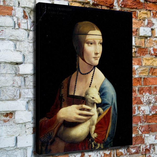 The Lady with an Ermine HD Canvas Print Home Decor Paintings Wall Art Pictures