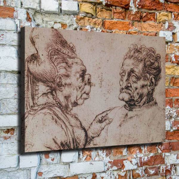 Leonardo caricatures HD Canvas Print Home Decor Paintings Wall Art Pictures