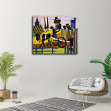 Going to church African Art HD Canvas Print Home Decor Paintings Wall Art Pictures