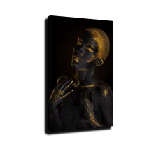 Gold body painting African Art HD Canvas Print Home Decor Paintings Wall Art Pictures
