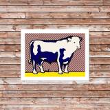 Bull gigapixel art HD Canvas Print Home Decor Paintings Wall Art Pictures