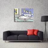 Interior with waterlilies HD Canvas Print Home Decor Paintings Wall Art Pictures