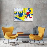 Roy Lichtenstein Look Mickey HD Canvas Print Home Decor Paintings Wall Art Pictures