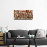 Ernie Barnes sidewalk Scene with Graduate HD Canvas Print Home Decor Paintings Wall Art Pictures