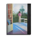 Lovers on the Eve of breakup Back, David Hockney Hockney  On the Terrace  Art HD Canvas Print Home Decor Paintings Wall Art Pictures