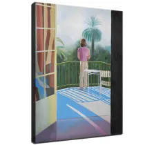Lovers on the Eve of breakup Back, David Hockney Hockney  On the Terrace  Art HD Canvas Print Home Decor Paintings Wall Art Pictures