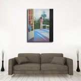 Lovers on the Eve of breakup Back, David Hockney Hockney  On the Terrace  Art HD Canvas Print Home Decor Paintings Wall Art Pictures