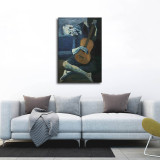 The Old Guitarist  by Pablo Picasso Art HD Canvas Print Home Decor Paintings Wall Art Pictures