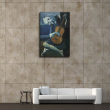 The Old Guitarist  by Pablo Picasso Art HD Canvas Print Home Decor Paintings Wall Art Pictures