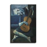 The Old Guitarist  by Pablo Picasso Art HD Canvas Print Home Decor Paintings Wall Art Pictures