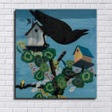 The black bird HD Canvas Print Home Decor Paintings Wall Art Pictures