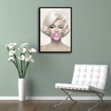 Women Painting Marilyn Monroe HD Canvas Print Home Decor Paintings Wall Art Pictures