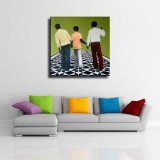 Three black men painting Art HD Canvas Print Home Decor Paintings Wall Art Pictures