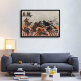 The dogs are drinking HD Canvas Print Home Decor Paintings Wall Art Pictures