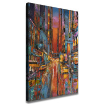 Abstract paintings of bustling streets HD Canvas Print Home Decor Paintings Wall Art Pictures