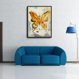 Butterflies, fish, women Art HD Canvas Print Home Decor Paintings Wall Art Pictures