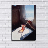 On the plane drinks HD Canvas Print Home Decor Paintings Wall Art Pictures