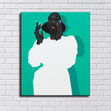 Black woman on a green background HD Canvas Print Home Decor Paintings Wall Art Pictures