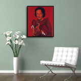 Woman with red background Art posters HD Canvas Print Home Decor Paintings Wall Art Pictures