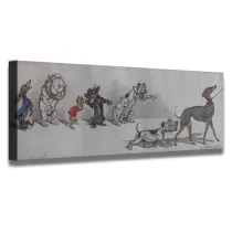 Copy The dogs are in line  HD Canvas Print Home Decor Paintings Wall Art Pictures