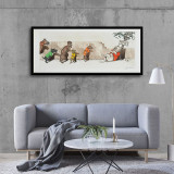The dogs are in line  HD Canvas Print Home Decor Paintings Wall Art Pictures