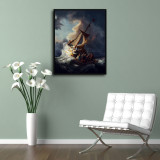 People in the wind and waves of the boat Art poster HD Canvas Print Home Decor Paintings Wall Art Pictures