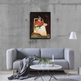 A distorted, distorted and blurred figure painting Art poster HD Canvas Print Home Decor Paintings Wall Art Pictures