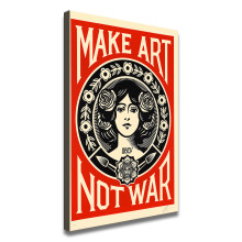 Shepard FAIREY dit OBEY (1970) - Make art no war HD Canvas Print Home Decor Paintings Wall Art Pictures