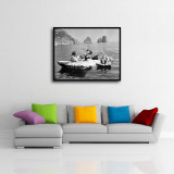 Three sexy women enjoy noodles in the water HD Canvas Print Home Decor Paintings Wall Art Pictures