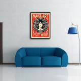 Shepard FAIREY dit OBEY (1970) - Make art no war HD Canvas Print Home Decor Paintings Wall Art Pictures