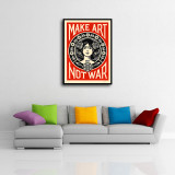 Shepard FAIREY dit OBEY (1970) - Make art no war HD Canvas Print Home Decor Paintings Wall Art Pictures