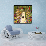 Chickens on the garden path Art HD Canvas Print Home Decor Paintings Wall Art Pictures