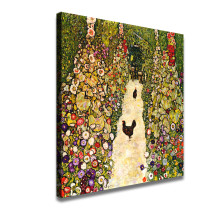 Chickens on the garden path Art HD Canvas Print Home Decor Paintings Wall Art Pictures