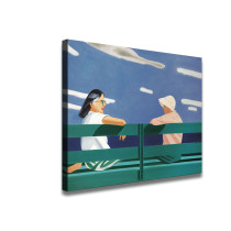 Two people looking at the scenery Art HD Canvas Print Home Decor Paintings Wall Art Pictures