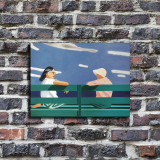 Two people looking at the scenery Art HD Canvas Print Home Decor Paintings Wall Art Pictures