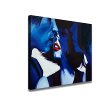 Blue men and women Oil painting Art HD Canvas Print Home Decor Paintings Wall Art Pictures