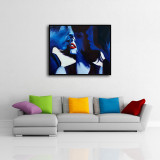 Blue men and women Oil painting Art HD Canvas Print Home Decor Paintings Wall Art Pictures