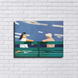 Two people looking at the scenery Art HD Canvas Print Home Decor Paintings Wall Art Pictures