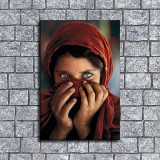 Afghan girl, most beautiful eyes in the world HD Canvas Print Home Decor Paintings Wall Art Pictures