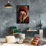 Afghan girl, most beautiful eyes in the world HD Canvas Print Home Decor Paintings Wall Art Pictures