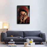 Afghan girl, most beautiful eyes in the world HD Canvas Print Home Decor Paintings Wall Art Pictures