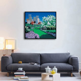 City Garden by Hiroshi Nagai HD Canvas Print Home Decor Paintings Wall Art Pictures