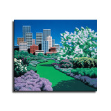 City Garden by Hiroshi Nagai HD Canvas Print Home Decor Paintings Wall Art Pictures