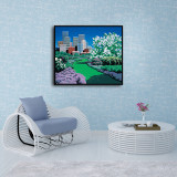 City Garden by Hiroshi Nagai HD Canvas Print Home Decor Paintings Wall Art Pictures