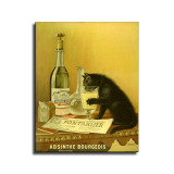 Absinthe Black Cat Vintage French Food&Drink Poster, Home Bar Print, Advertisement Advert, Old French Poster Print, Kitchen Wall Art Decor