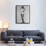 Bettie Page Nude HD Canvas Print Home Decor Paintings Wall Art Pictures