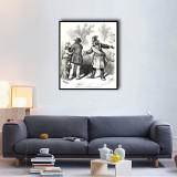 Cartoon Anti-Labor Union, 1874. 'The Emancipator Of Labor And The Honest Working-People.' HD print on canvas ready to hang large picture beautiful home decor wall painting