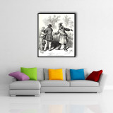 Cartoon Anti-Labor Union, 1874. 'The Emancipator Of Labor And The Honest Working-People.' HD print on canvas ready to hang large picture beautiful home decor wall painting